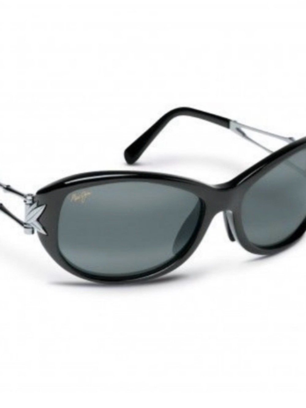Maui Jim Black, Alana Sunglasses with Gray Polarized Lenses